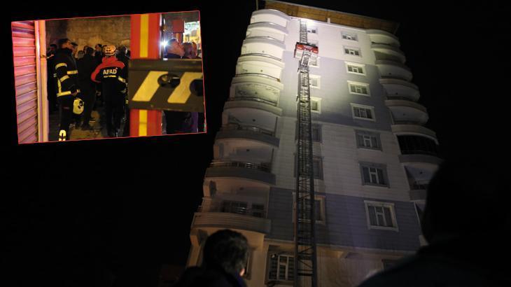 Siirt’te 10 katlı binada korkutan yangın